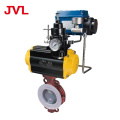 Corrosion-resistant fluorine lined pneumatic butterfly valve